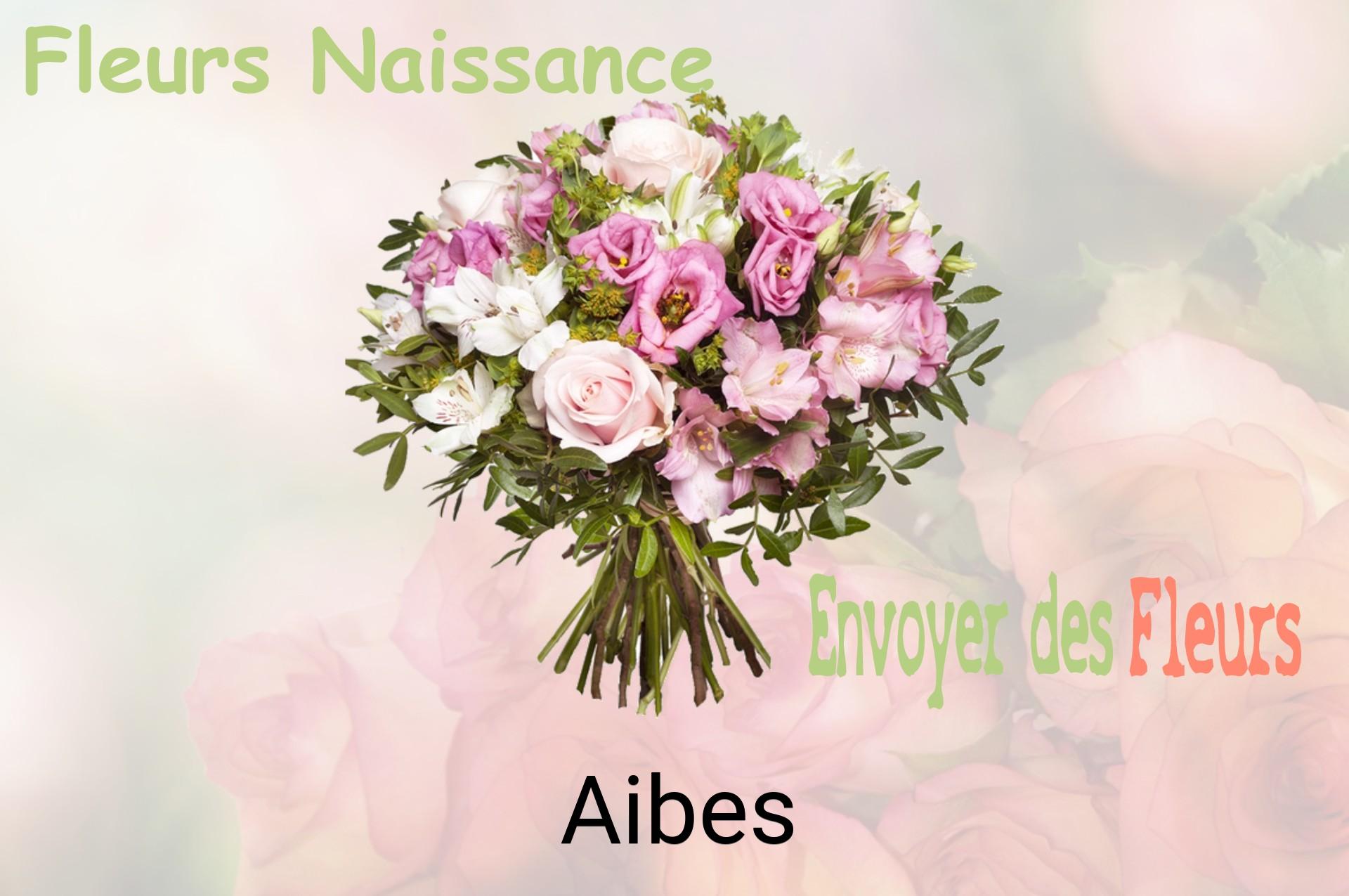 Bouquet de fleurs de naissance livré à Aibes